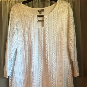 While lace JM Blouse